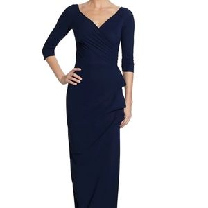 Chiara Boni La Petite Robe Florien Ruched Gown - Navy